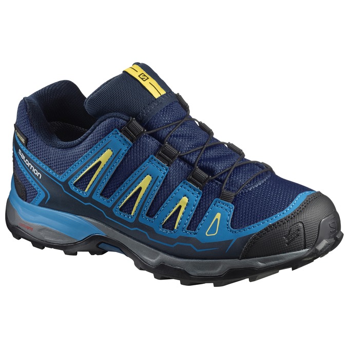 Buty Trekkingowe Dziecięce Salomon X-ULTRA GTX® J - Granatowe / Czarne - Polska (917-ONQPLA)